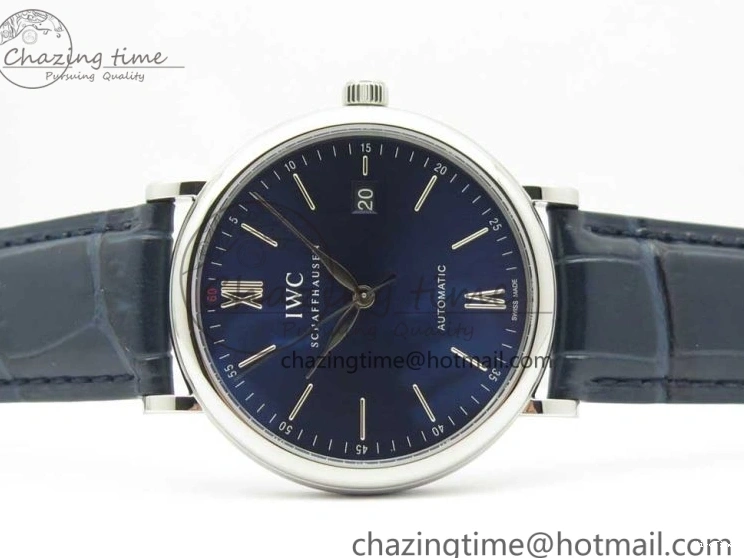 MIROTIME 0324 Portofino Automatic SS FKF 1:1 Best Edition Blue Dial on Blue Leather Strap A Cozy 7133
